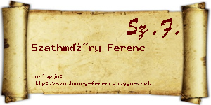 Szathmáry Ferenc névjegykártya