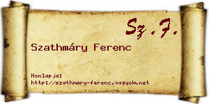 Szathmáry Ferenc névjegykártya